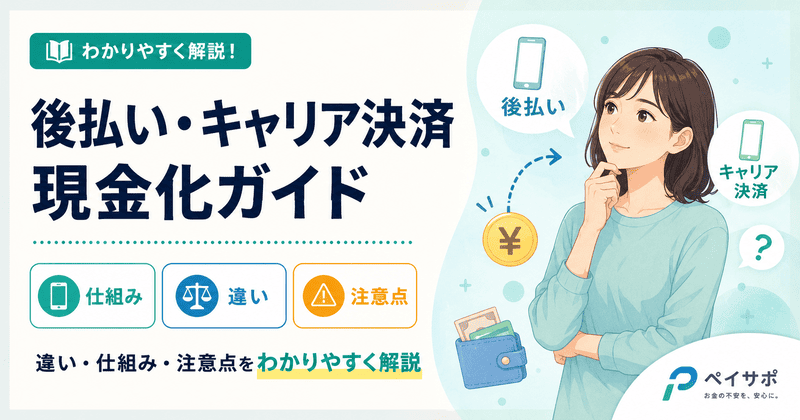 後払い・キャリア決済現金化ガイド｜仕組み・違い・注意点をわかりやすく解説